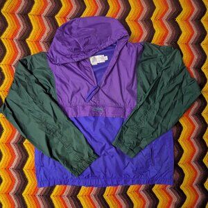 LARGE men's VTG 90s Columbia Radial Sleeve Nylon Windbreaker Jacket H102